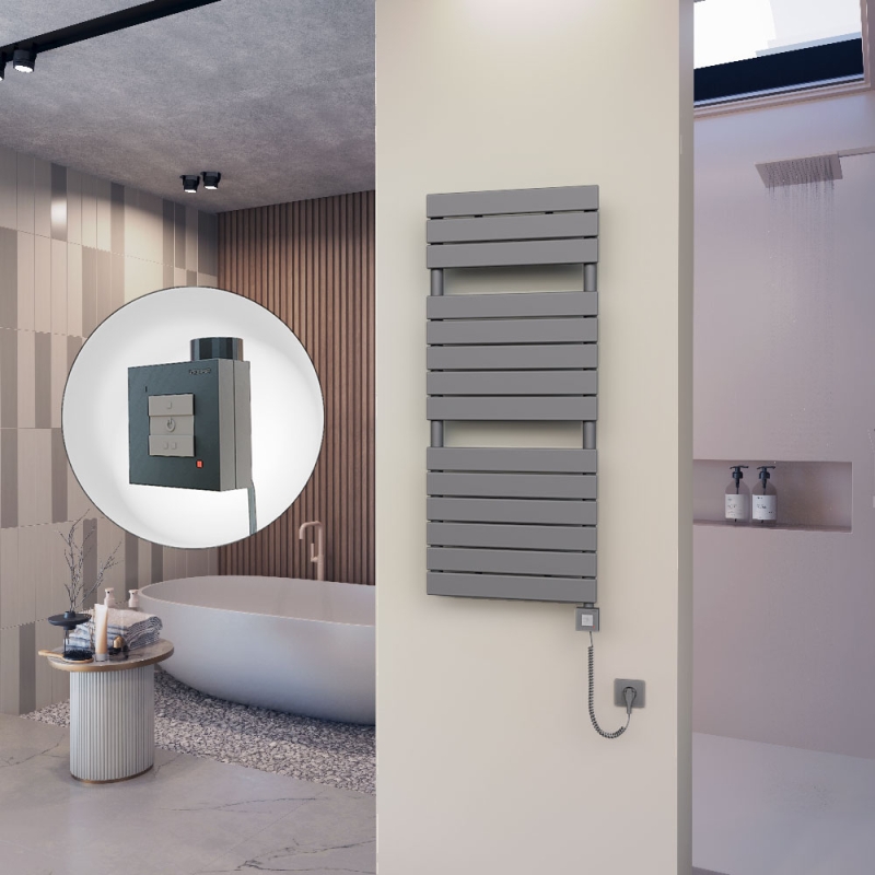 10H Elektrikli Havlupan 500x1180 Antrasit Ktx1 600 Watt Spiral Kablolu - 110H05001180B2TEB060-K