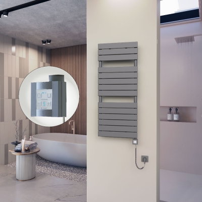 Radiva - 10H Elektrikli Havlupan 500x1180 Antrasit Ktx4 600 Watt Spiral Kablolu