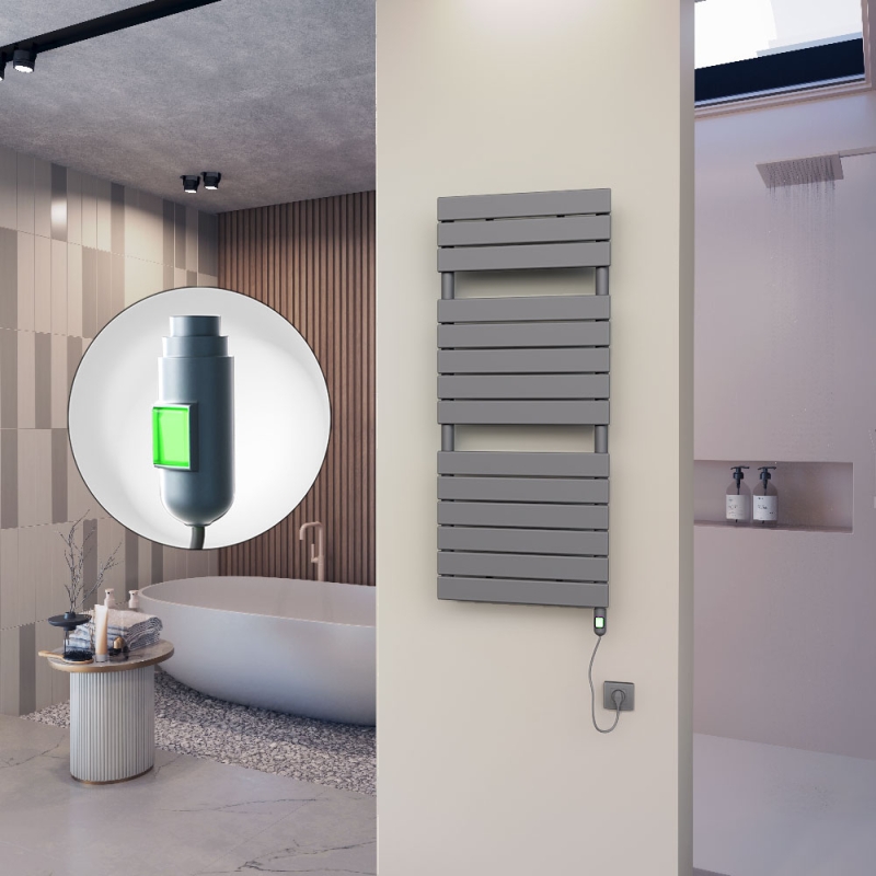 10H Elektrikli Havlupan 500x1180 Antrasit (On/Off Düğmeli) 600 W - 110H05001180B2TE1060