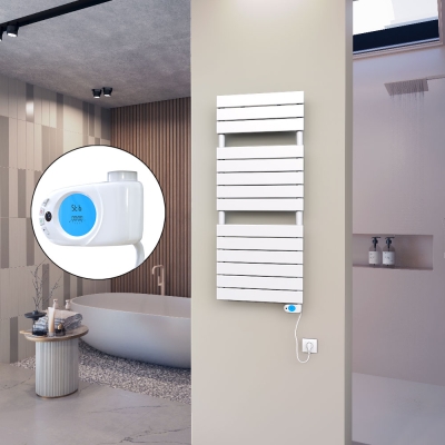 Radiva - 10H Elektrikli Havlupan 500x1180 Beyaz (Musa Termostat) 600 W