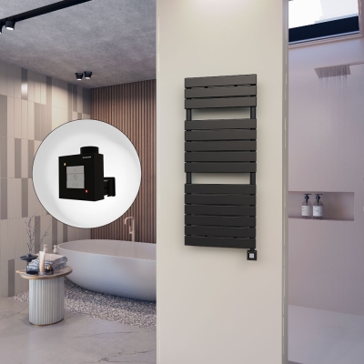 Radiva - 10H Elektrikli Havlupan 500x1180 Mat Siyah Ktx1 600 Watt (1)