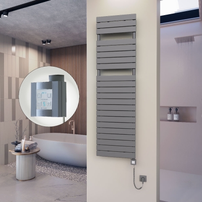 Radiva - 10H Elektrikli Havlupan 500x1772 Antrasit Ktx4 1000 Watt Spiral Kablolu