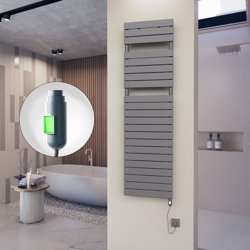 10H Elektrikli Havlupan 500x1772 Antrasit (On/Off Düğmeli) 900 W - 110H05001772B2TE1090