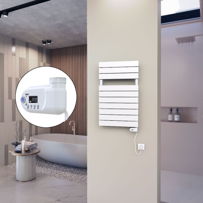 Radiva - 10H Elektrikli Havlupan 500x810 Beyaz (Thesis Termostat) 600 Watt