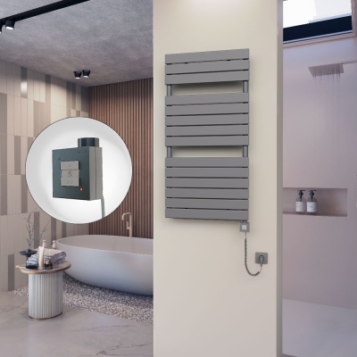 Radiva - 10H Elektrikli Havlupan 600x1180 Antrasit Ktx1 600 Watt Spiral Kablolu