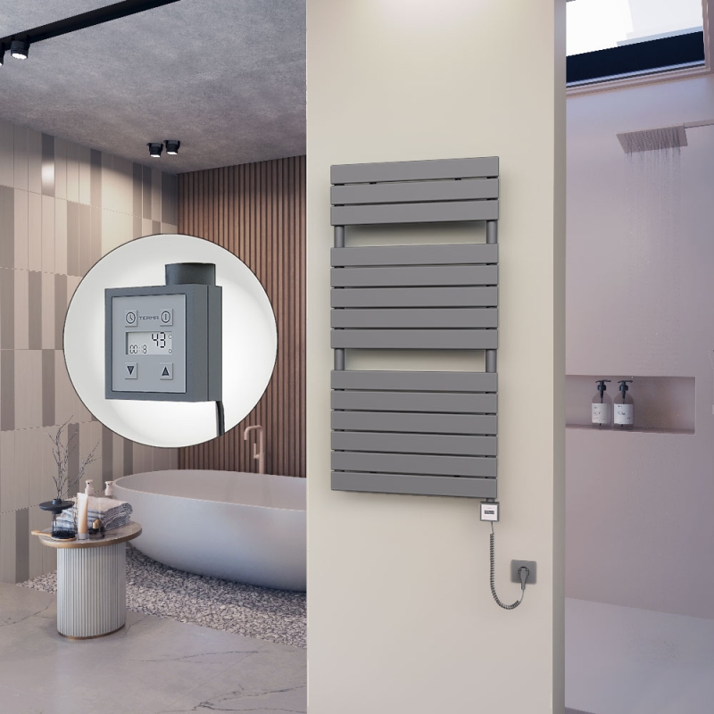 10H Elektrikli Havlupan 600x1180 Antrasit Ktx3 600 Watt Spiral Kablolu - 110H06001180B2TE7060-K