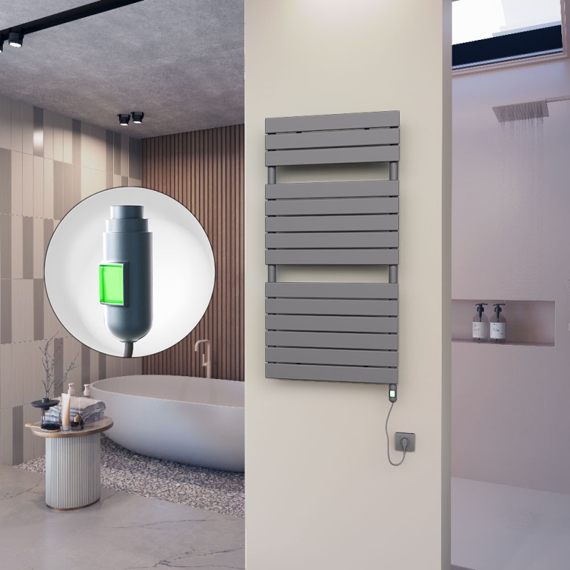 10H Elektrikli Havlupan 600x1180 Antrasit (On/Off Düğmeli) 600 W - 110H06001180B2TE1060