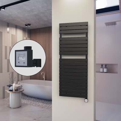 Radiva - 10H Elektrikli Havlupan 600x1550 Mat Siyah Ktx3 1000 W (1)