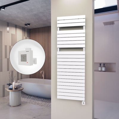 Radiva - 10H Elektrikli Havlupan 600x1772 Beyaz Ktx1 1000 Watt