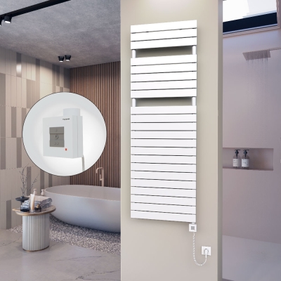 Radiva - 10H Elektrikli Havlupan 600x1772 Beyaz Ktx1 1000 Watt Spiral Kablolu