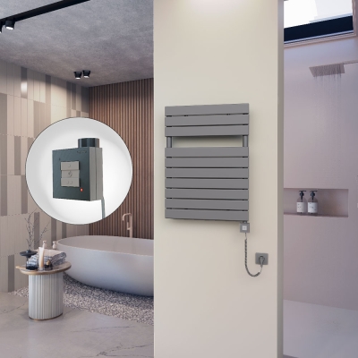 Radiva - 10H Elektrikli Havlupan 600x810 Antrasit Ktx1 600 Watt Spiral Kablolu