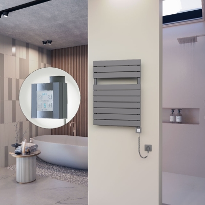 Radiva - 10H Elektrikli Havlupan 600x810 Antrasit Ktx4 600 Watt Spiral Kablolu