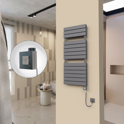 Radiva - 20H Elektrikli Havlupan 500x1180 Antrasit Ktx1 1000 Watt Spiral Kablolu