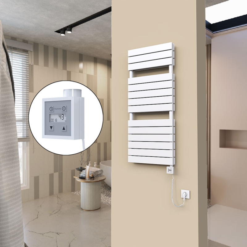 20H Elektrikli Havlupan 500x1180 Beyaz Ktx3 1000 Watt Spiral Kablolu - 120H05001180B1PE7100-K