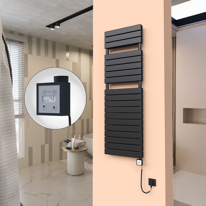 20H Elektrikli Havlupan 500x1550 Mat Siyah Ktx3 1000 Watt Spiral Kablolu - 120H05001550B3ME7100-K