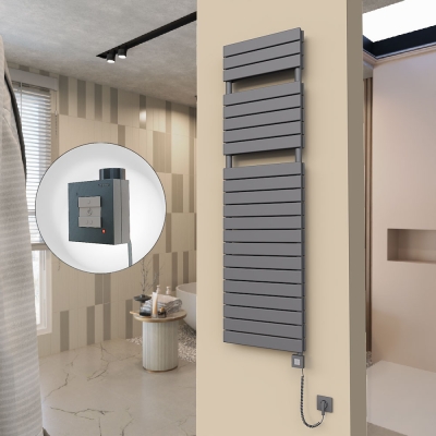 Radiva - 20H Elektrikli Havlupan 500x1772 Antrasit Ktx1 1000 Watt Spiral Kablolu (1)