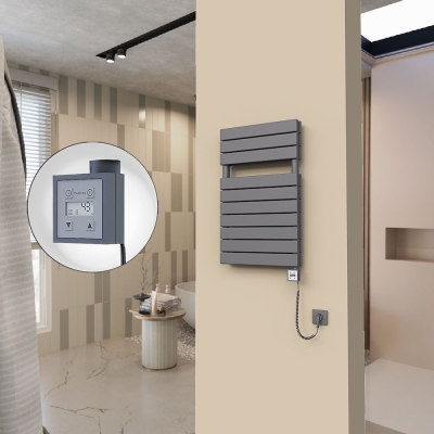 Radiva - 20H Elektrikli Havlupan 500x810 Antrasit Ktx3 1000 Watt Spiral Kablolu