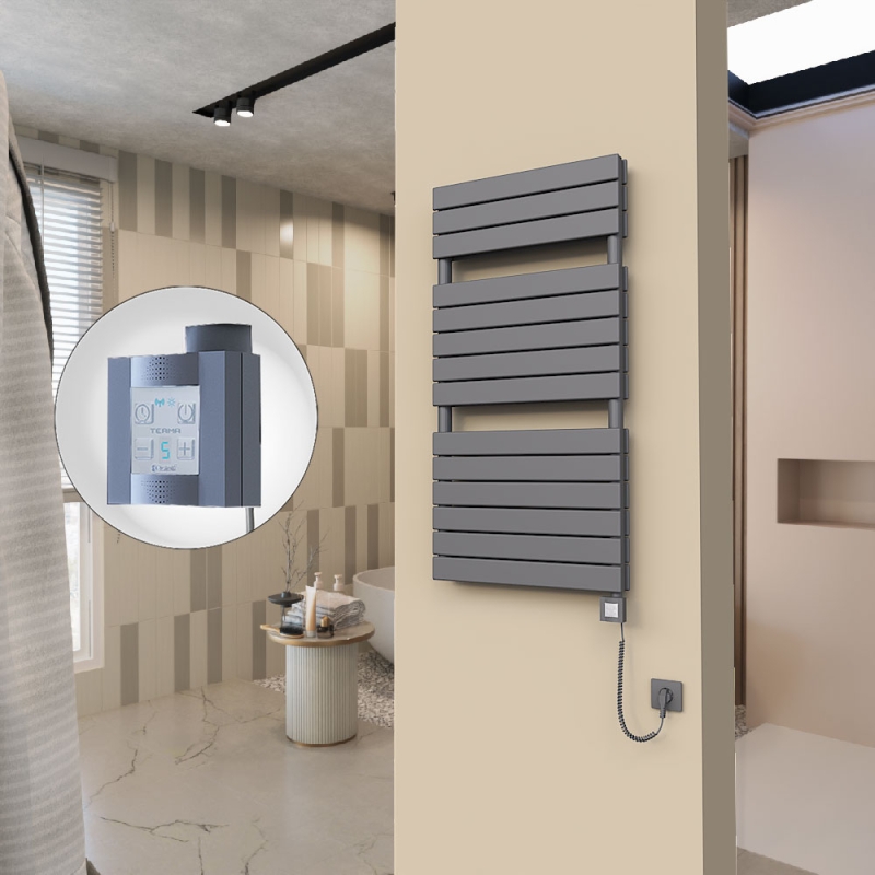 20H Elektrikli Havlupan 600x1180 Antrasit Ktx4 1000 Watt Spiral Kablolu - 120H06001180B2TEC100-K