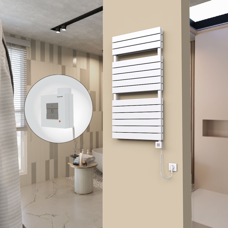 20H Elektrikli Havlupan 600x1180 Beyaz Ktx1 1000 Watt Spiral Kablolu - 120H06001180B1PEB100-K