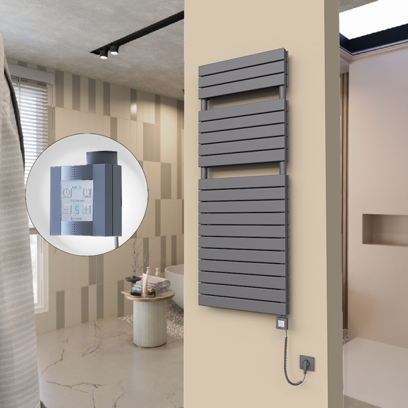 20H Elektrikli Havlupan 600x1550 Antrasit Ktx4 1000 Watt Spiral Kablolu - 120H06001550B2TEC100-K