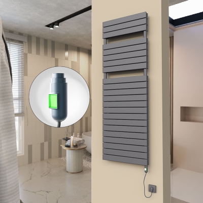 Radiva - 20H Elektrikli Havlupan 600x1772 Antrasit (On/Off Düğmeli) 1500 W (1)