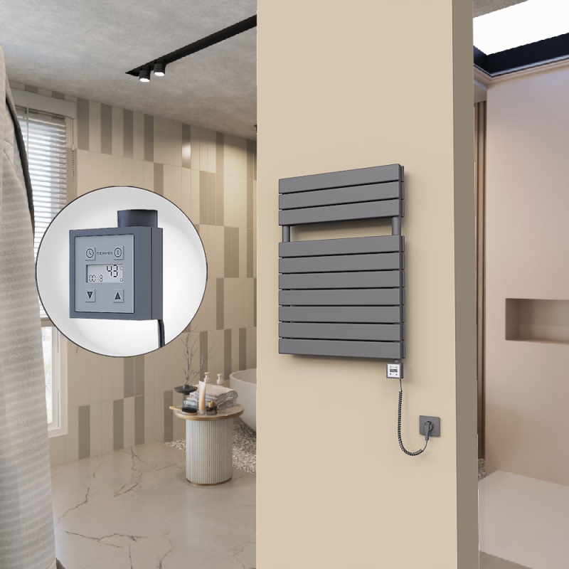 20H Elektrikli Havlupan 600x810 Antrasit Ktx3 1000 Watt Spiral Kablolu - 120H06000810B2TE7100-K