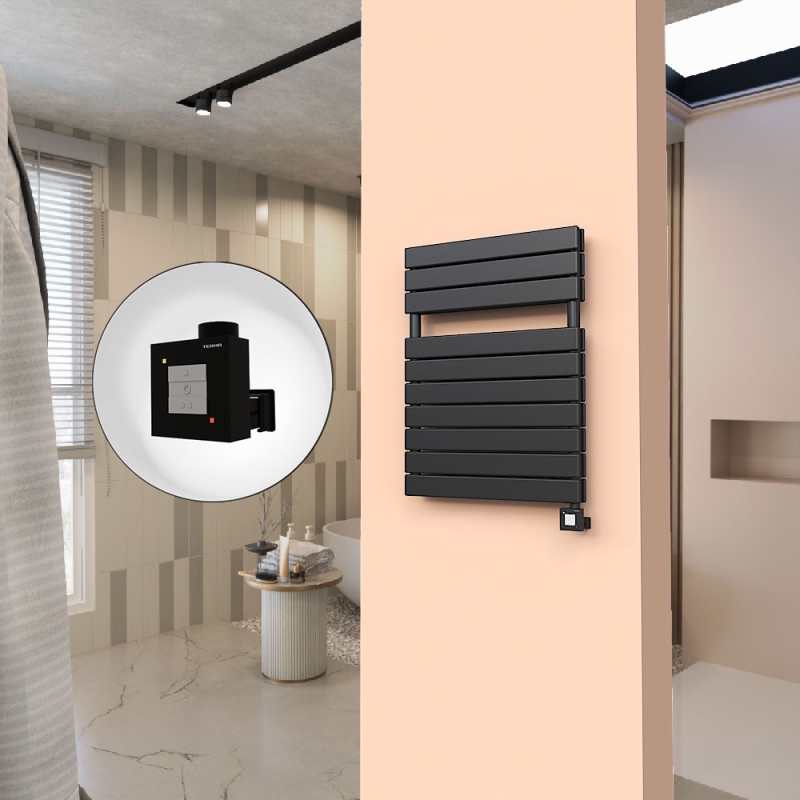 20H Elektrikli Havlupan 600x810 Mat Siyah Ktx1 1000 Watt - 120H06000810B3MEB100