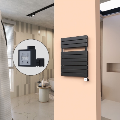 Radiva - 20H Elektrikli Havlupan 600x810 Mat Siyah Ktx3 1000 W