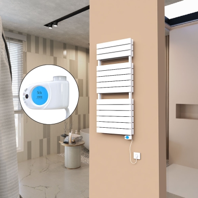 Radiva - 21H Elektrikli Havlupan 500x1180 Beyaz (Musa Termostat) 1200 W