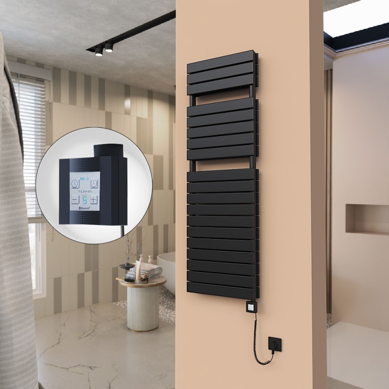 21H Elektrikli Havlupan 500x1550 Mat Siyah Ktx4 1000 Watt Spiral Kablolu - 121H05001550B3MEC100-K