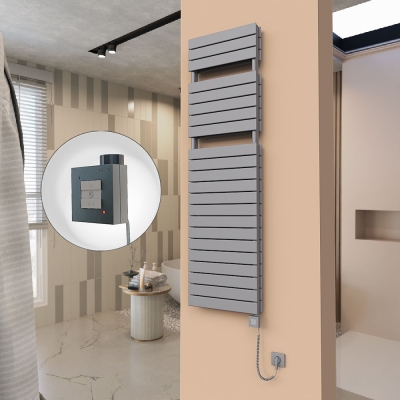 Radiva - 21H Elektrikli Havlupan 500x1772 Antrasit Ktx1 1000 Watt Spiral Kablolu (1)