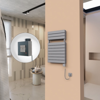 Radiva - 21H Elektrikli Havlupan 500x810 Antrasit Ktx1 1000 Watt Spiral Kablolu