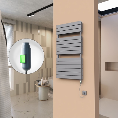 Radiva - 21H Elektrikli Havlupan 600x1180 Antrasit (On/Off Düğmeli) 1200 W