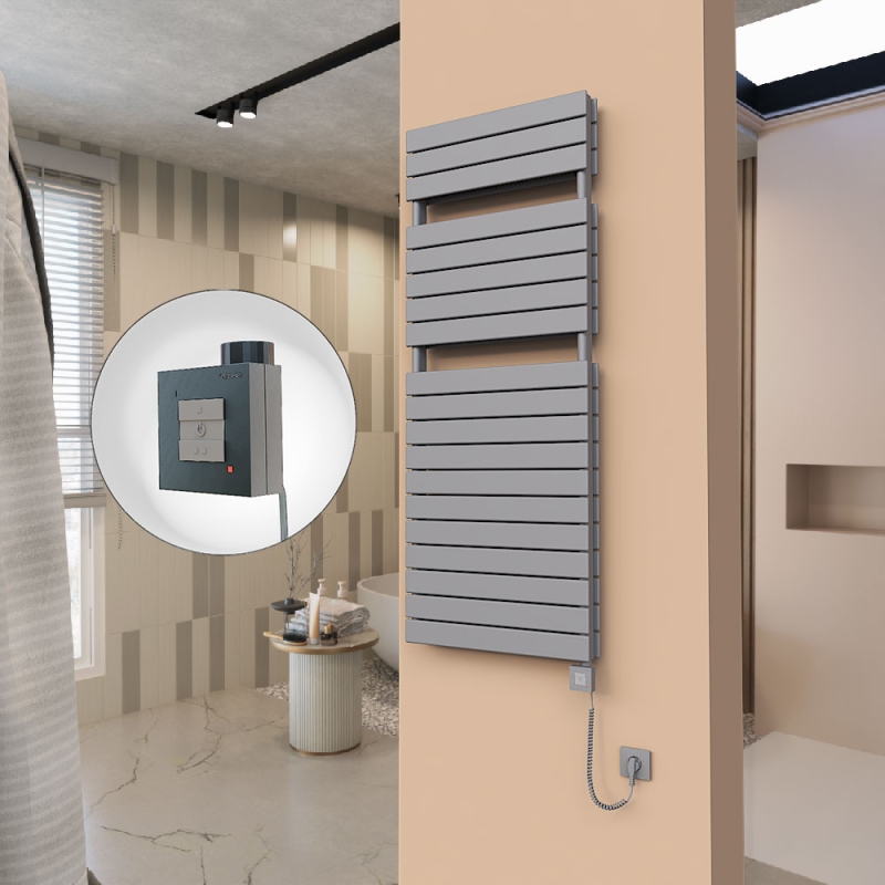 21H Elektrikli Havlupan 600x1550 Antrasit Ktx1 1000 Watt Spiral Kablolu - 121H06001550B2TEB100-K