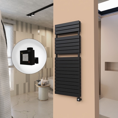 Radiva - 21H Elektrikli Havlupan 600x1550 Mat Siyah Ktx1 1000 Watt (1)