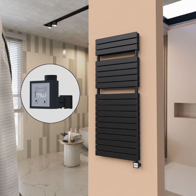 Radiva - 21H Elektrikli Havlupan 600x1550 Mat Siyah Ktx3 1000 W (1)