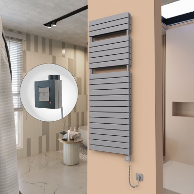 Radiva - 21H Elektrikli Havlupan 600x1772 Antrasit Ktx1 1000 Watt Spiral Kablolu (1)