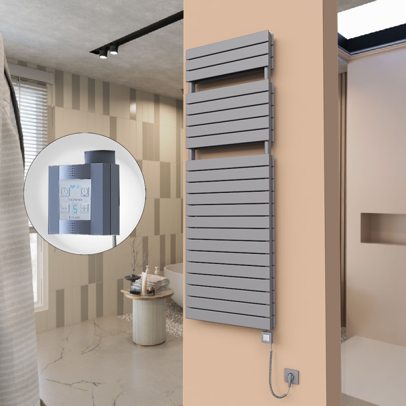 21H Elektrikli Havlupan 600x1772 Antrasit Ktx4 1000 Watt Spiral Kablolu - 121H06001772B2TEC100-K