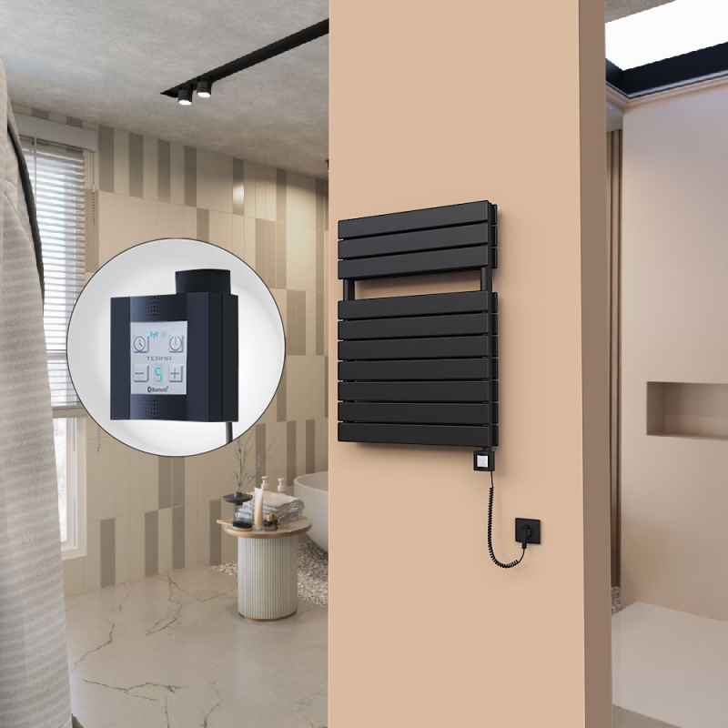 21H Elektrikli Havlupan 600x810 Mat Siyah Ktx4 1000 Watt Spiral Kablolu - 121H06000810B3MEC100-K