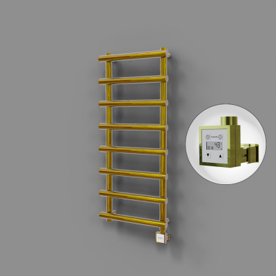 Radiva - Amazon Dekoratif Elektrikli Havlupan 500x1150 Altın (KTX3 Termostat) 300W