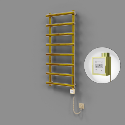 Radiva - Amazon Dekoratif Elektrikli Havlupan 500x1150 Altın (KTX3 Termostat) 300W Spiral Kablolu