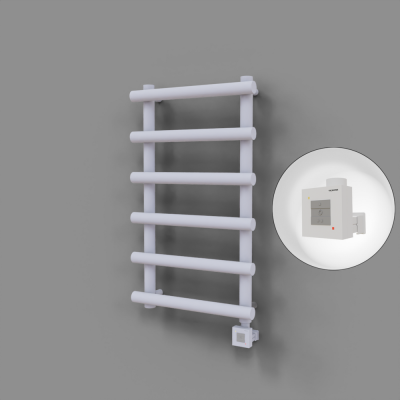 Radiva - Amazon Dekoratif Elektrikli Havlupan 500x1150 Beyaz (KTX1 Termostat) 600W