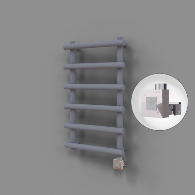 Radiva - Amazon Dekoratif Elektrikli Havlupan 500x1150 Gri (KTX1 Termostat) 600W (1)