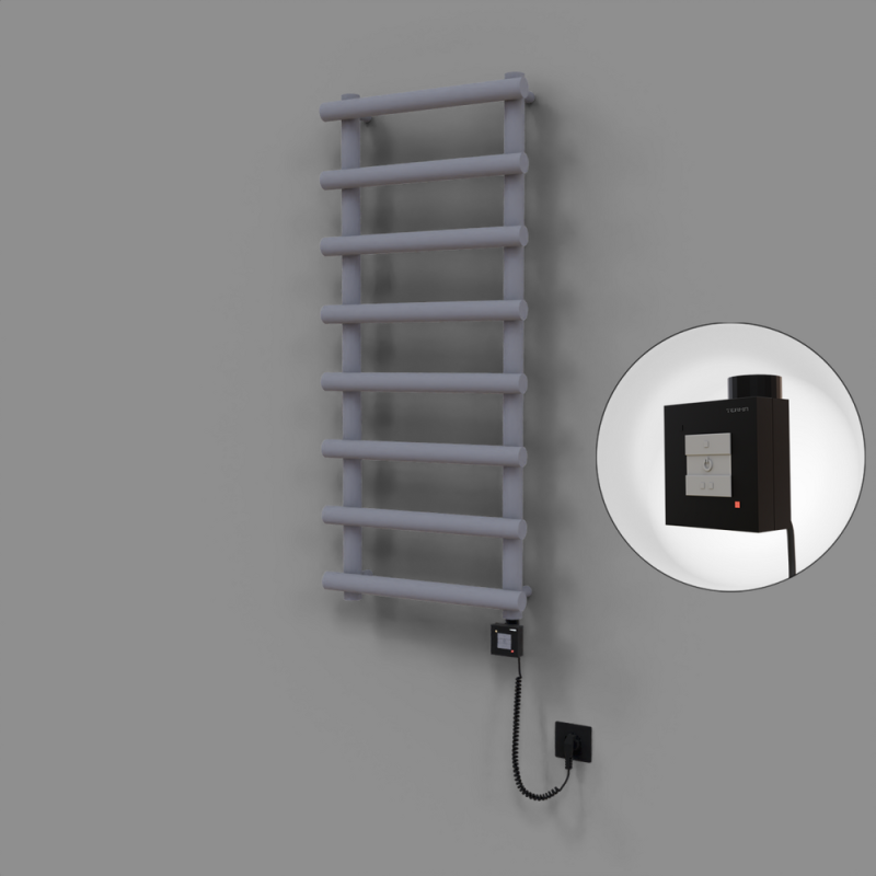 Amazon Dekoratif Elektrikli Havlupan 500x1150 Gri (KTX1 Termostat) 600W Spiral Kablolu - 1AMA05001150B4TEB060-K