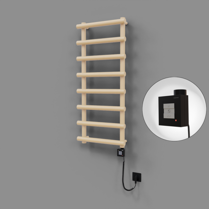 Amazon Dekoratif Elektrikli Havlupan 500x1150 Kapuçino (KTX1 Termostat) 600W Spiral Kablolu - 1AMA05001150BKTEB060-K