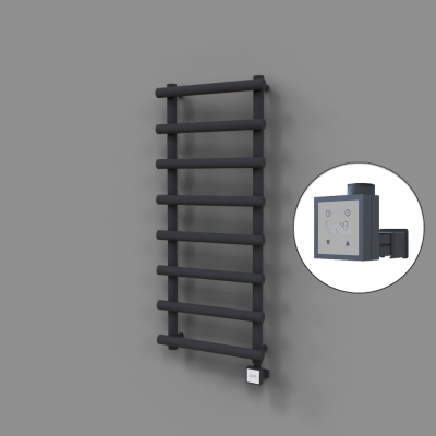 Radiva - Amazon Dekoratif Elektrikli Havlupan 500x1150 Koyu Antrasit (KTX3 Termostat) 600W (1)