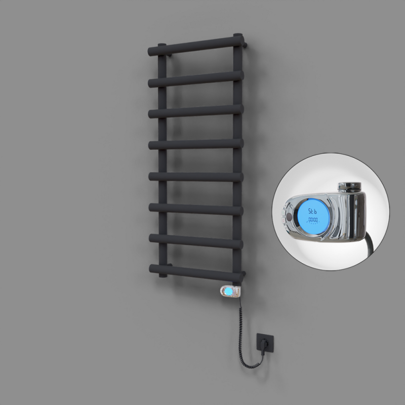 Amazon Dekoratif Elektrikli Havlupan 500x1150 Koyu Antrasit (Musa Termostat) 600W - 1AMA05001150B6TE3060