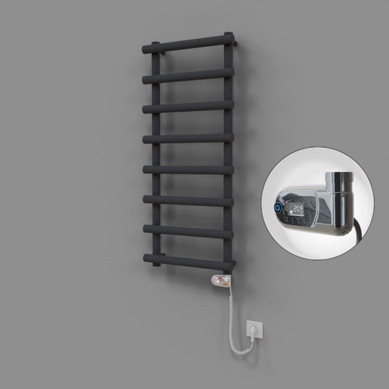 Amazon Dekoratif Elektrikli Havlupan 500x1150 Koyu Antrasit (Thesis Termostat) 600W - 1AMA05001150B6TE2060