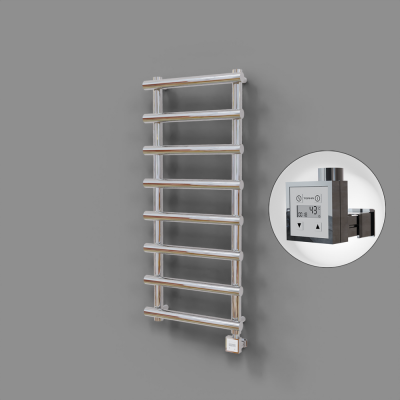 Radiva - Amazon Dekoratif Elektrikli Havlupan 500x1150 Krom (KTX3 Termostat) 300W (1)