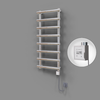 Radiva - Amazon Dekoratif Elektrikli Havlupan 500x1150 Krom (KTX3 Termostat) 300W Spiral Kablolu (1)